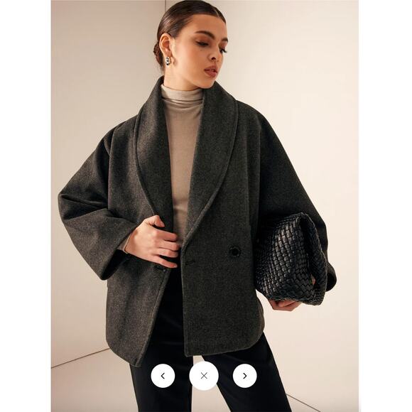 Commense Tweed Pockets Loose Coat Sz S - Picture 4 of 7